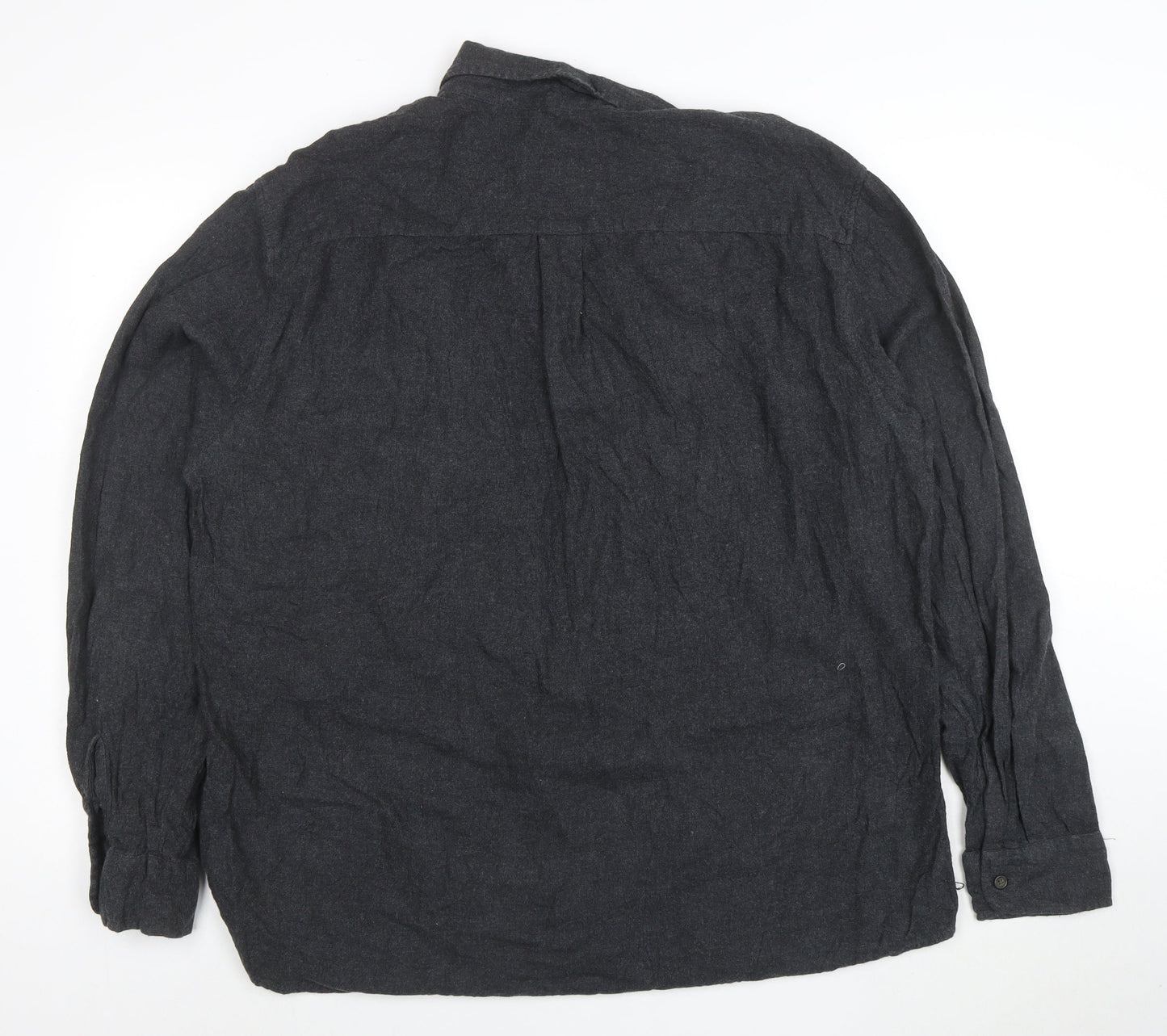St John's Bay Men's Black XL Classic Fit Cotton Button-Up Shirt