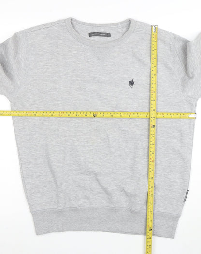 French Connection Mens Grey Cotton Crew Neck Sweatshirt M