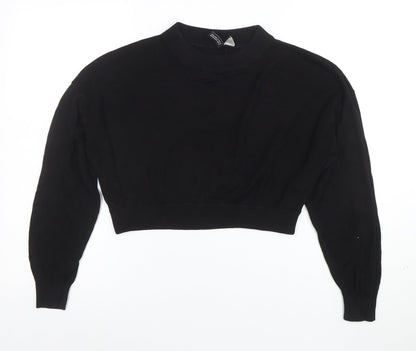H&M Divided Women's Black Mock Neck Knit Pullover Jumper M