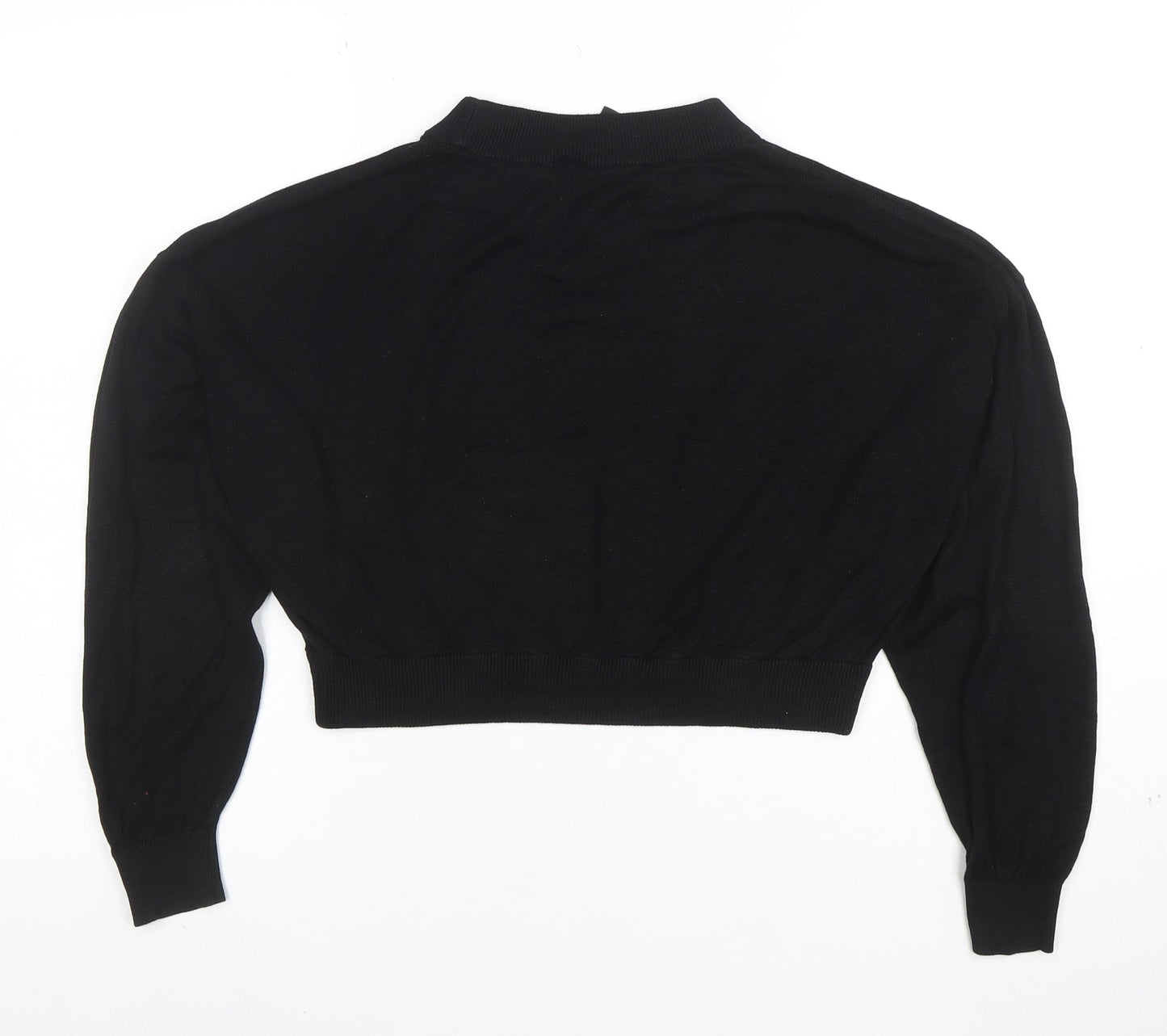 H&M Divided Women's Black Mock Neck Knit Pullover Jumper M