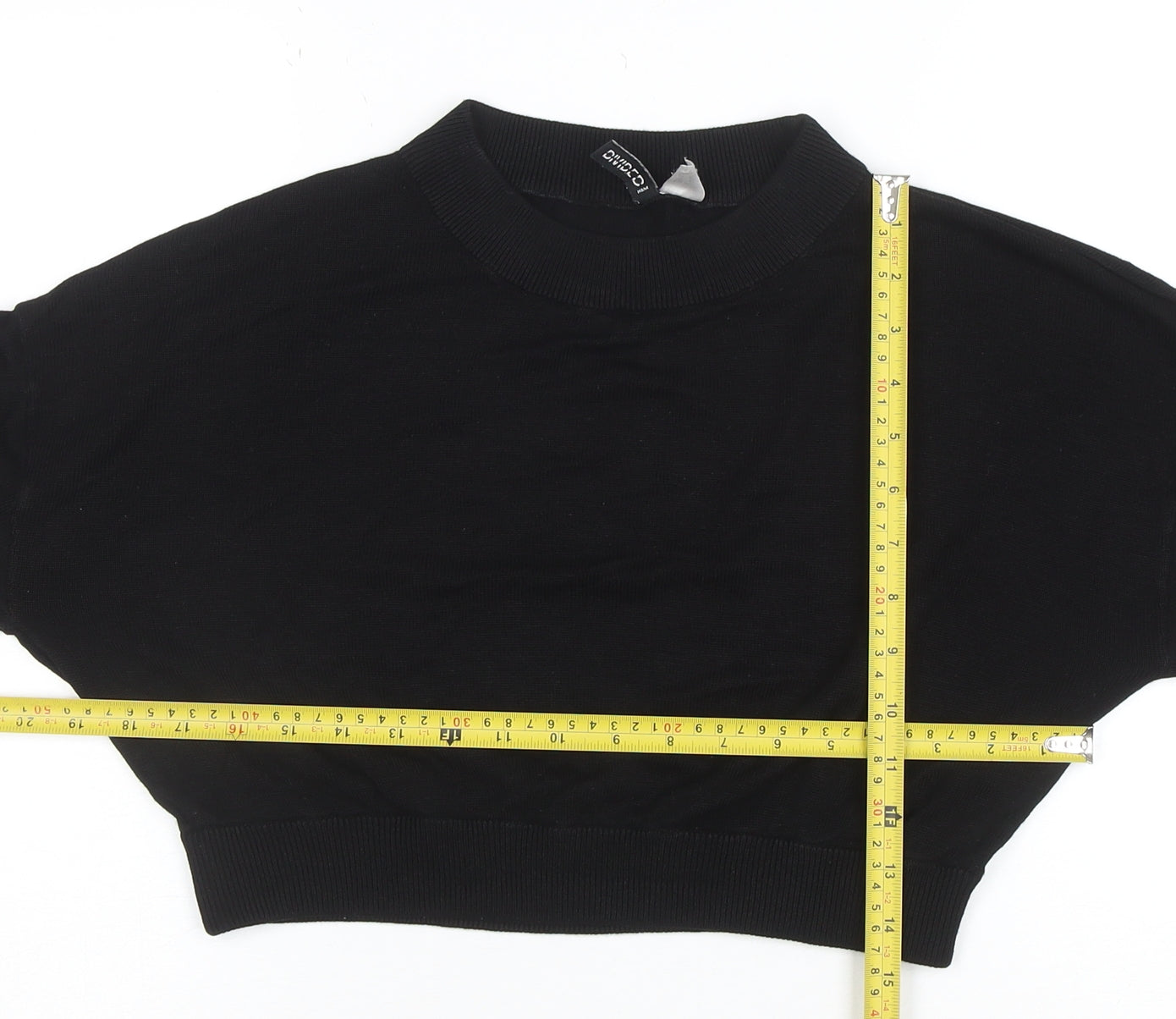 H&M Divided Women's Black Mock Neck Knit Pullover Jumper M