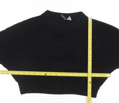 H&M Divided Women's Black Mock Neck Knit Pullover Jumper M