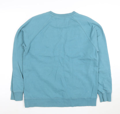 Finisterre Men’s Blue Organic Cotton Crew Neck Sweatshirt Size S