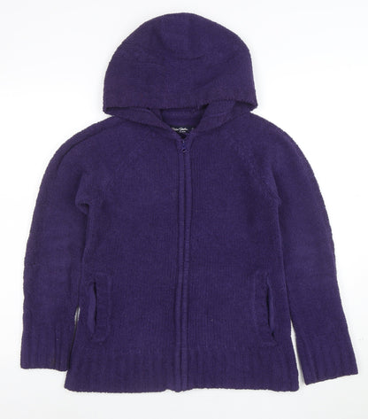 Peter Storm Women’s Purple Fleece Full Zip Hooded Jacket Size 10