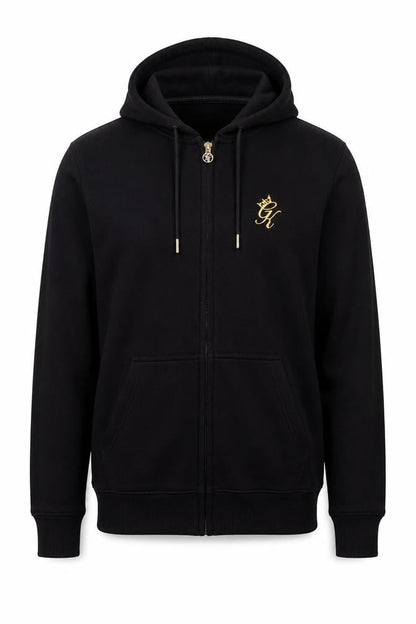 Gym King Men's Black Full Zip Hoodie Size M Regular Fit