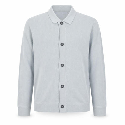 Marks and Spencer Men's Grey Cotton Blend Collared Cardigan XL