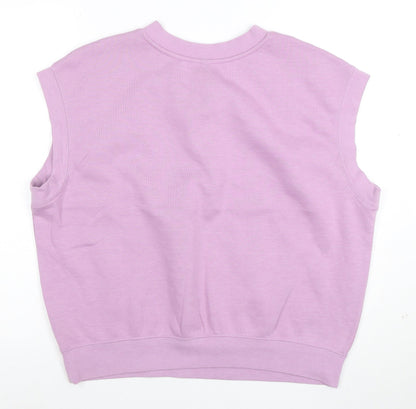 Divided Women's Purple Sleeveless V-Neck Basic T-Shirt M