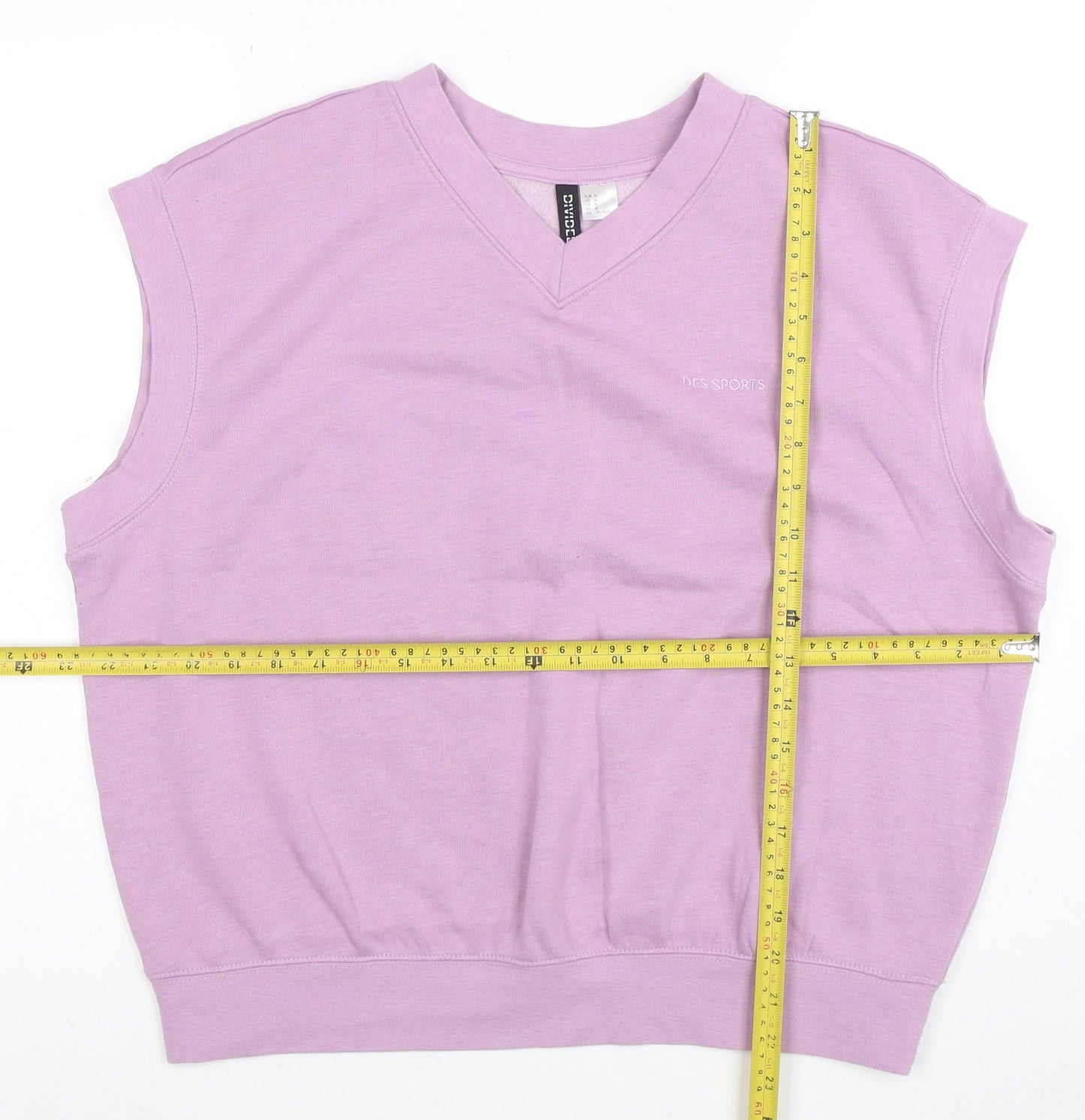 Divided Women's Purple Sleeveless V-Neck Basic T-Shirt M
