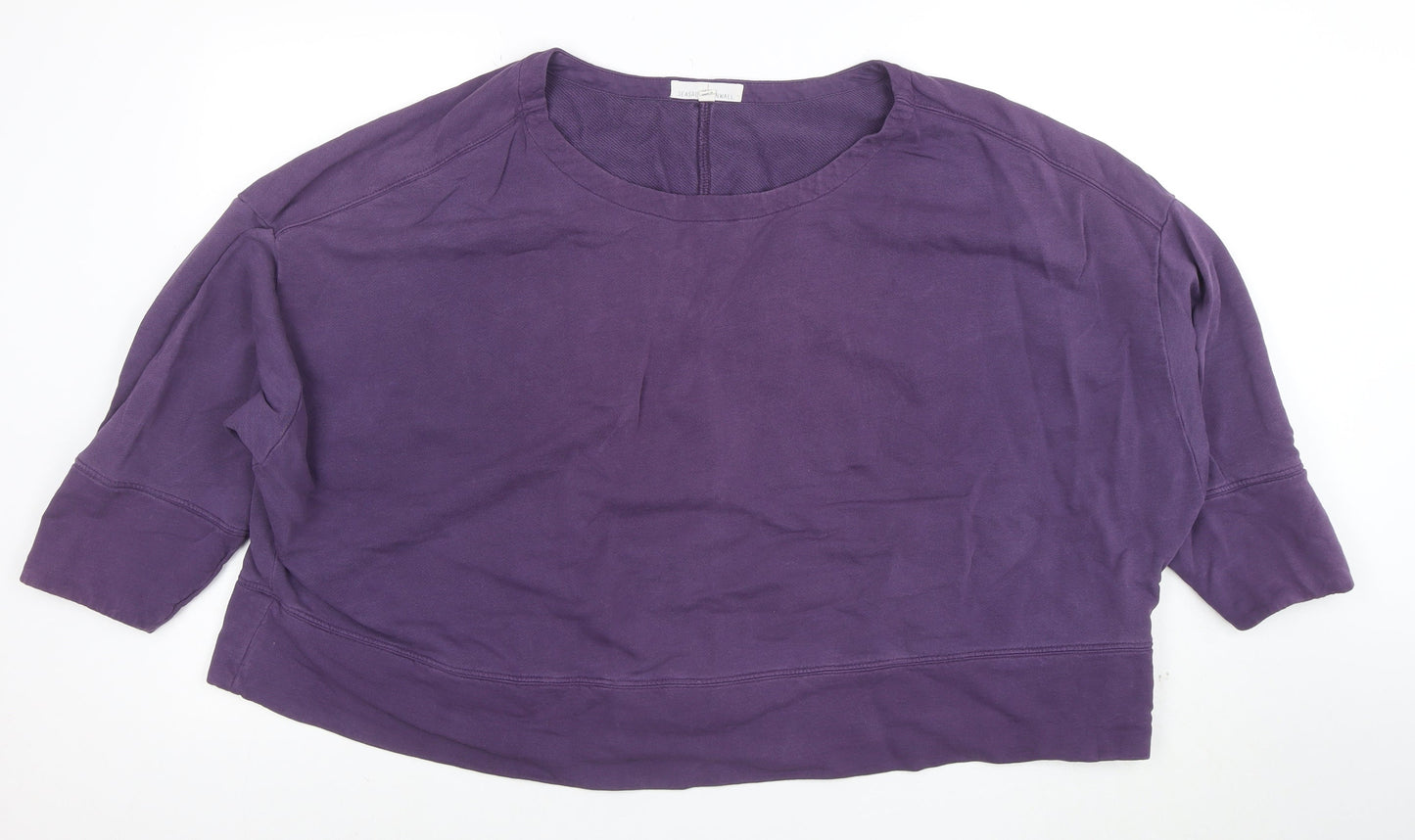 Seasalt Cornwall Women’s Purple Cotton Sweatshirt XL Relaxed Fit