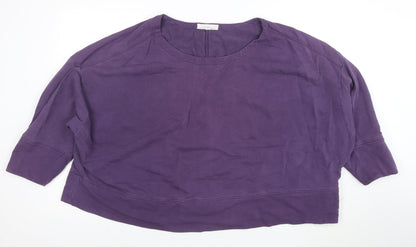 Seasalt Cornwall Women’s Purple Cotton Sweatshirt XL Relaxed Fit