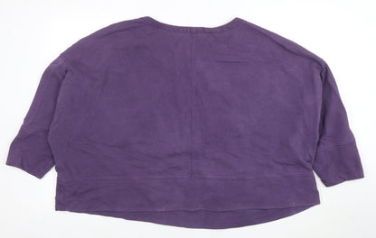 Seasalt Cornwall Women’s Purple Cotton Sweatshirt XL Relaxed Fit