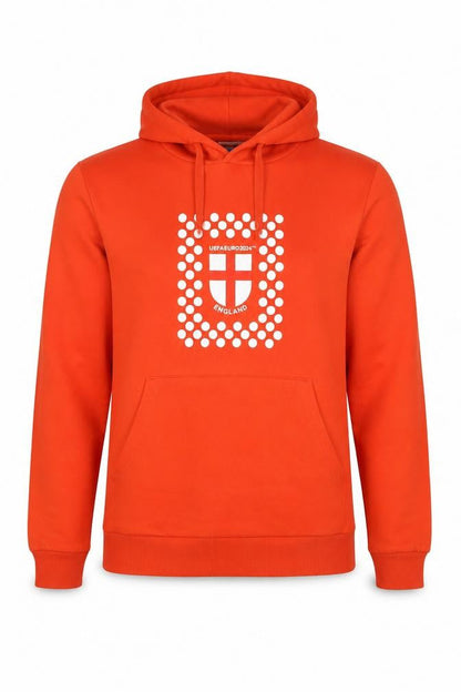 UEFA Euro 2024 England Men's Red Hoodie Small Cotton Blend Pullover