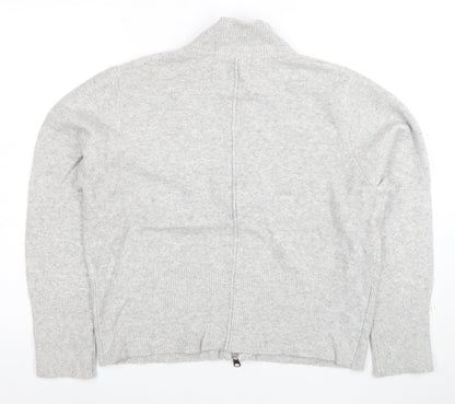 Marks and Spencer Women’s Grey Cashmere Full Zip Jumper L