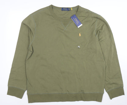 Polo Ralph Lauren Men's Green XXL Crew Neck Pullover Sweatshirt