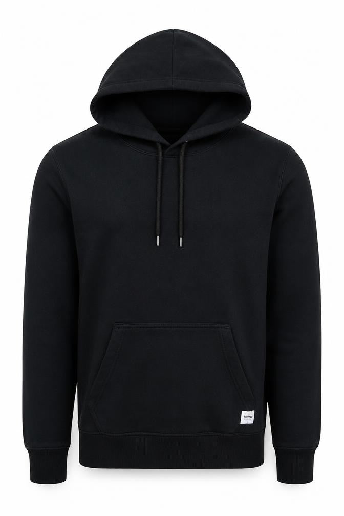 Firetrap Men's Black Pullover Hoodie Size M Fleece Cotton Blend