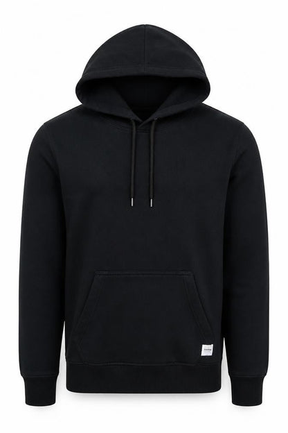 Firetrap Men's Black Pullover Hoodie Size M Fleece Cotton Blend