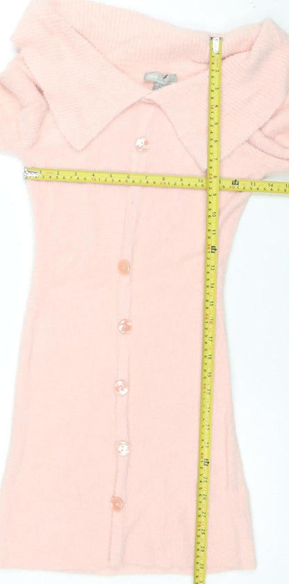 ASOS Women’s Pink Off Shoulder Knit Jumper Dress Size 12