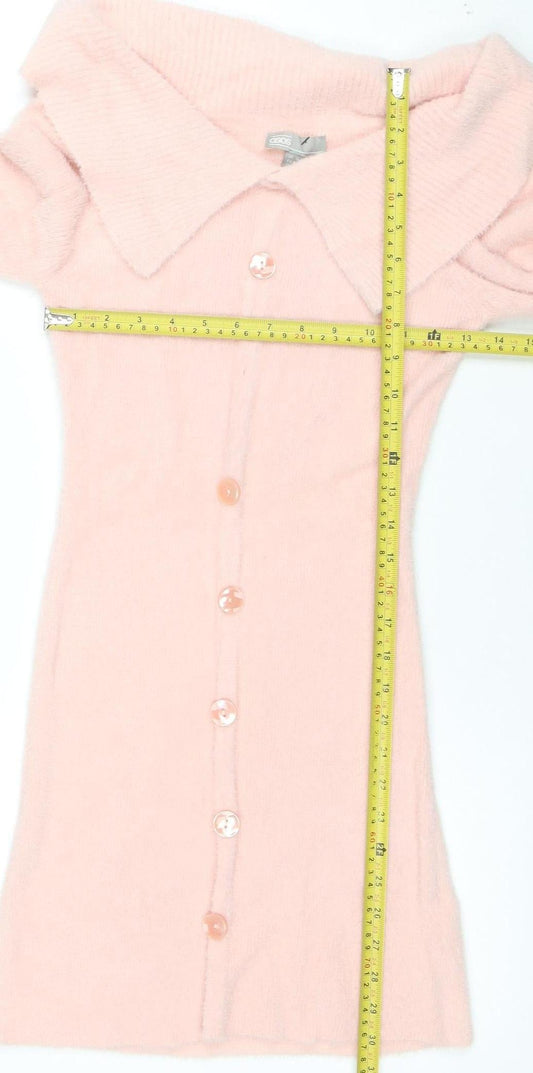 ASOS Women’s Pink Off Shoulder Knit Jumper Dress Size 12