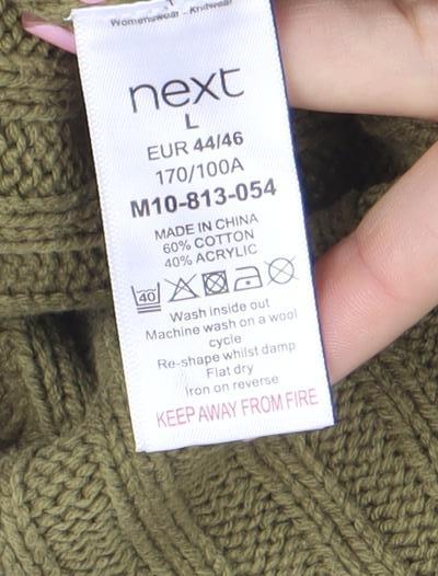 Next Women’s Green Roll Neck Long Sleeve Jumper Dress Size L