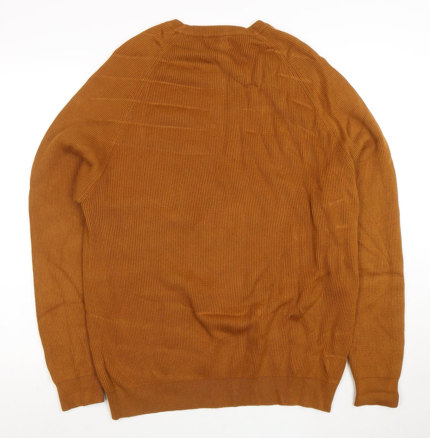 Next Men's Brown XL Cotton Knit Crew Neck Jumper