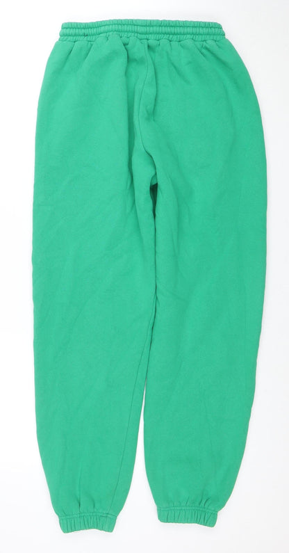 White Fox Women Green Jogger Sweatpants Size S Elastic Waist