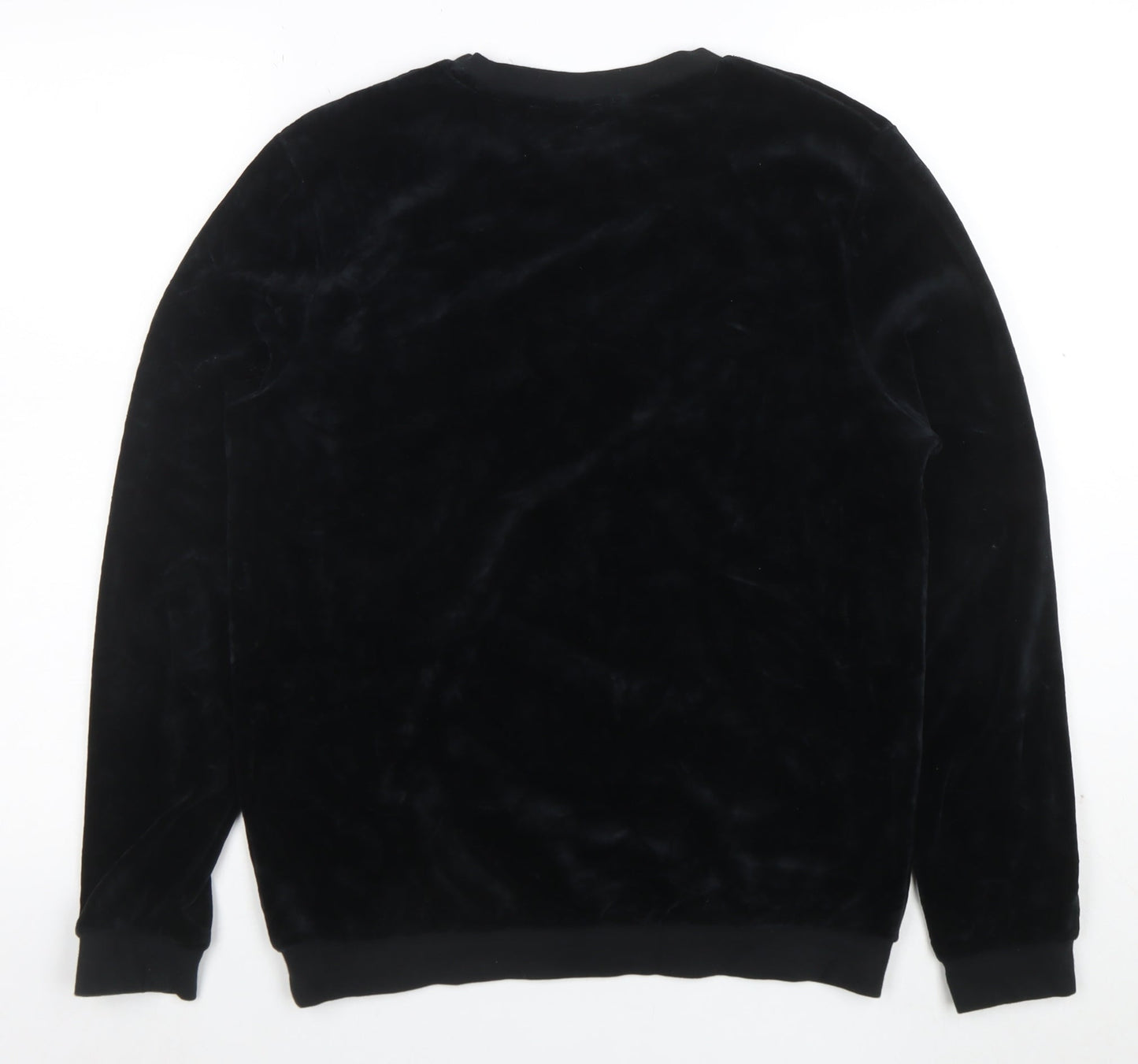 BOSS Womens Black Velour Pullover Sweatshirt Size S
