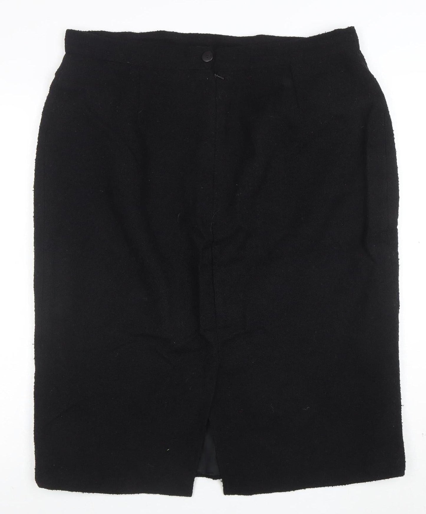Ann Harvey Women Black Wool Blend Chino Shorts Size 20