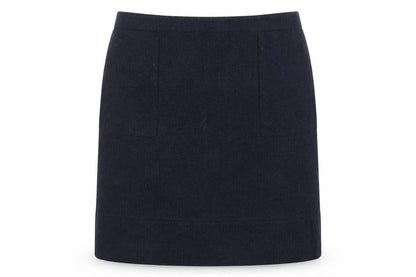 Jaeger Women Blue Wool Blend Herringbone Pencil Skirt Size 14