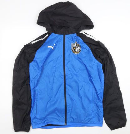 Puma Men’s Blue Windbreaker Jacket M Port Vale FC Lightweight Hooded