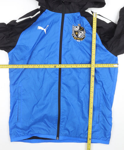 Puma Men’s Blue Windbreaker Jacket M Port Vale FC Lightweight Hooded