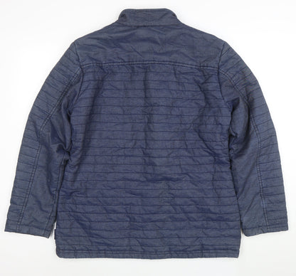 Captain Corolle Women's Blue Quilted Cotton Jacket Size 14