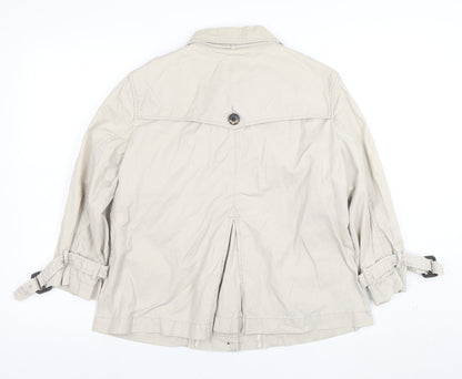 Monterey Women’s Beige Cotton Trench Jacket Size 14
