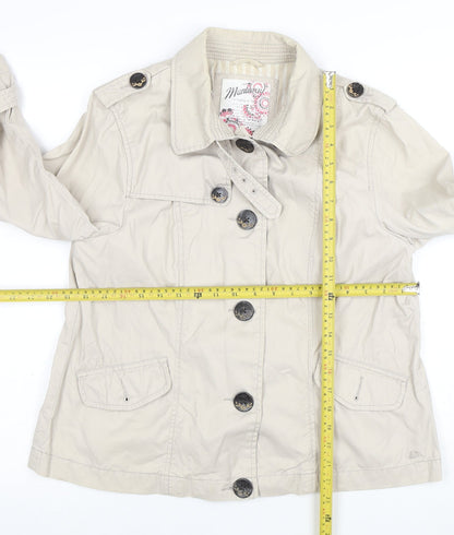 Monterey Women’s Beige Cotton Trench Jacket Size 14