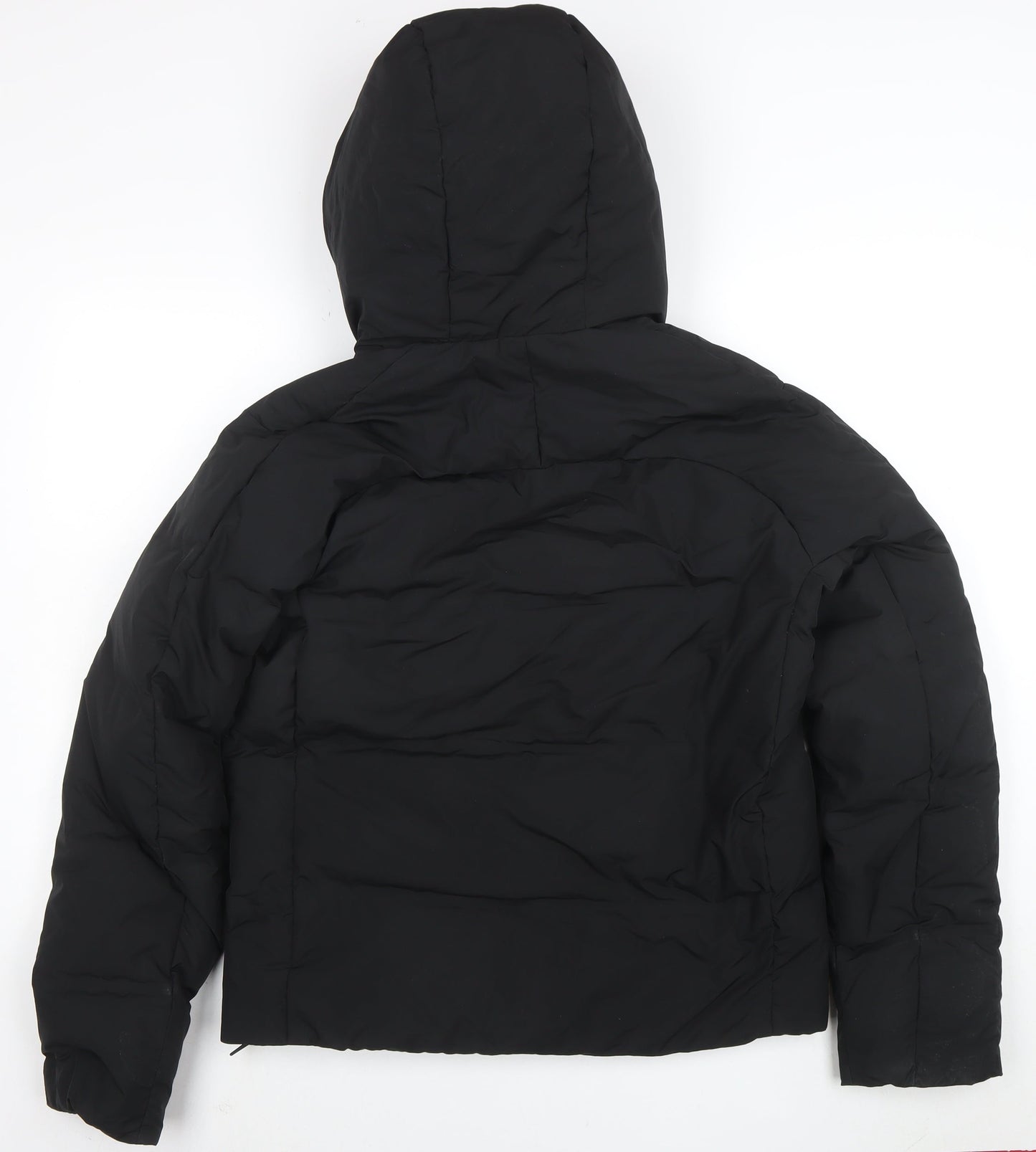 Uniqlo Women's Black Puffer Jacket S Hooded Windproof Winter Coat