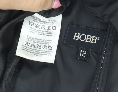 Hobbs Womens Black Size 12 Puffer Gilet Waistcoat Quilted Zip Vest