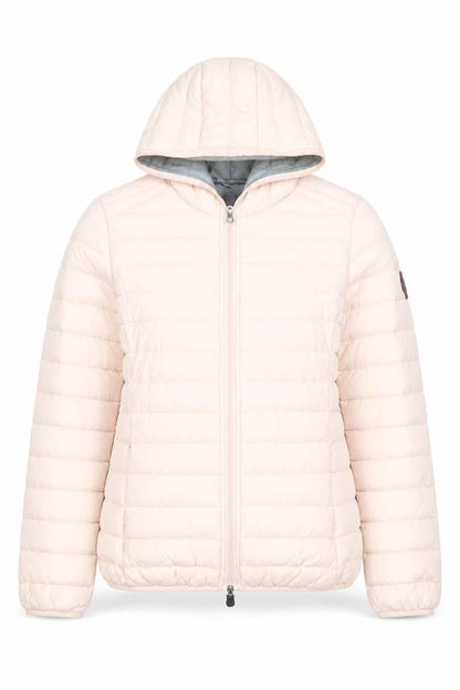 Geographical Norway Women's Pink Hooded Puffer Jacket Size 14