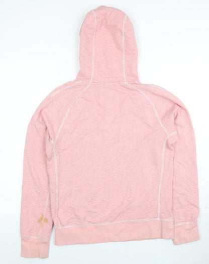 Nike Womens Pink Hooded Pullover Sweatshirt Small Cotton Sportswear