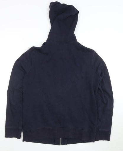 Debenhams Women Navy Full Zip Hoodie Size 14 Cotton Blend