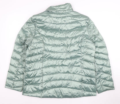 MONA Women's Green Size 12 Lightweight Puffer Jacket