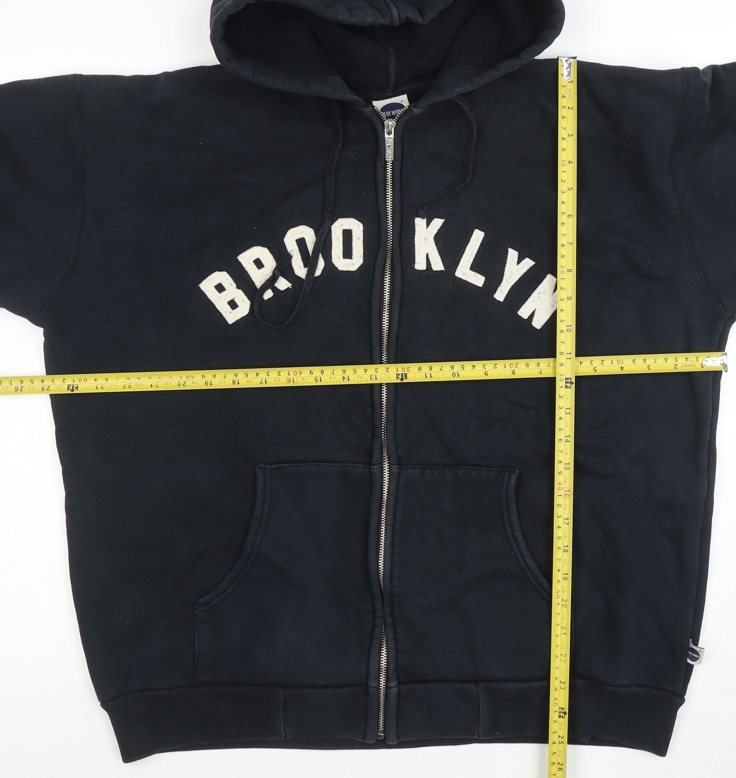 Blue Marlin Men's Black Brooklyn Full Zip Hoodie Size M