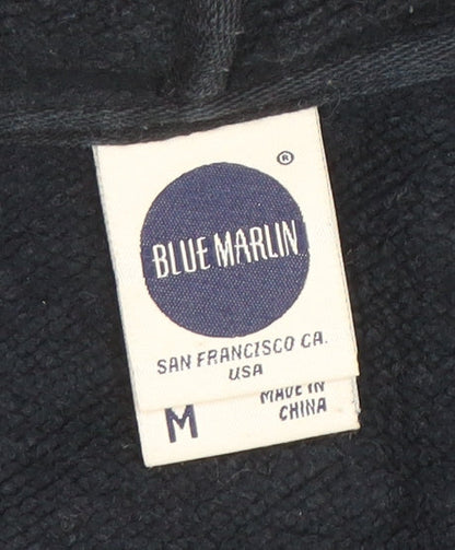 Blue Marlin Men's Black Brooklyn Full Zip Hoodie Size M