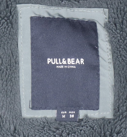 Pull & Bear Women's Green Faux Fur Hooded Puffer Jacket Size 10