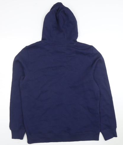 Manchester City Women Navy Blue Pullover Hoodie L Cotton
