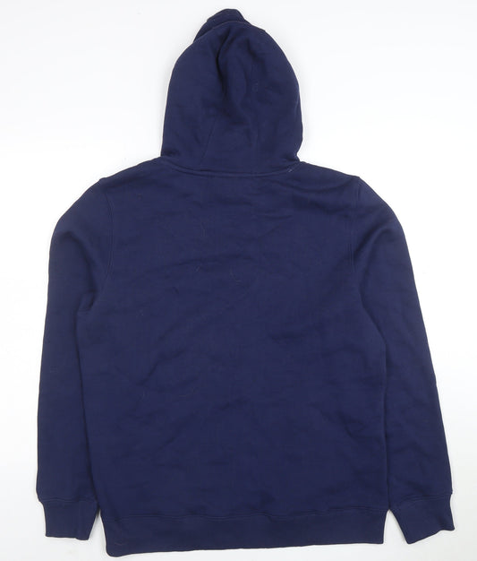 Manchester City Women Navy Blue Pullover Hoodie L Cotton