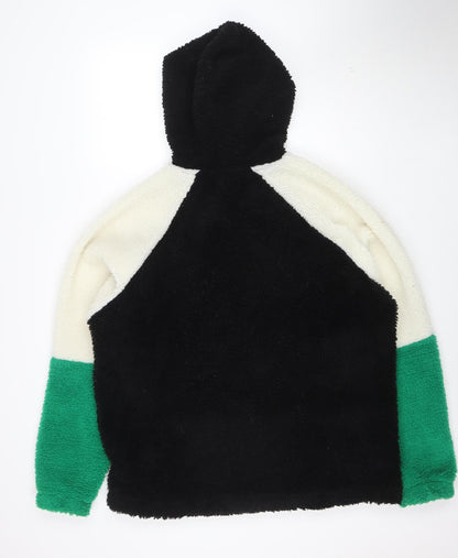 ASOS Men’s Black Colour Block Fleece Pullover Hoodie Size S