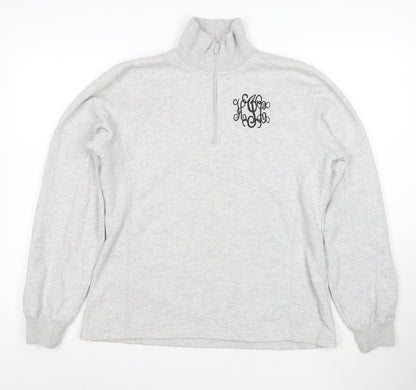 Sport-Tek Womens Grey 1/4 Zip Pullover Sweatshirt Size S