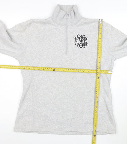 Sport-Tek Womens Grey 1/4 Zip Pullover Sweatshirt Size S