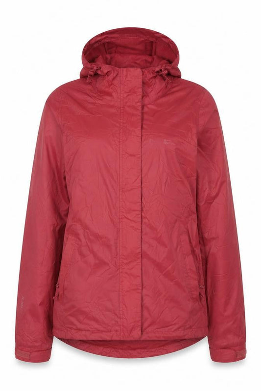 Mountain Warehouse Womens Red Waterproof Hooded Rain Jacket UK 12
