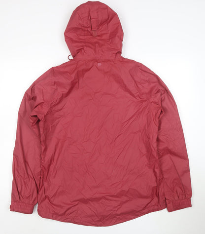 Mountain Warehouse Womens Red Waterproof Hooded Rain Jacket UK 12