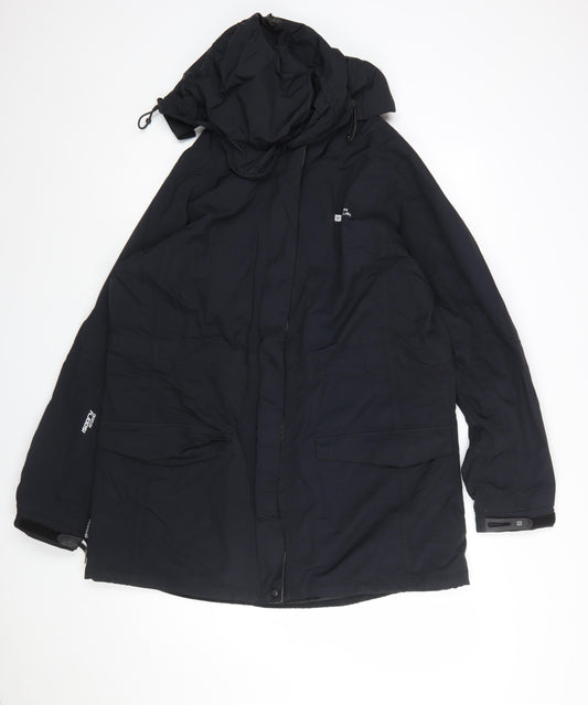 Mountain Warehouse Womens Black Size 18 Waterproof Long Parka Jacket